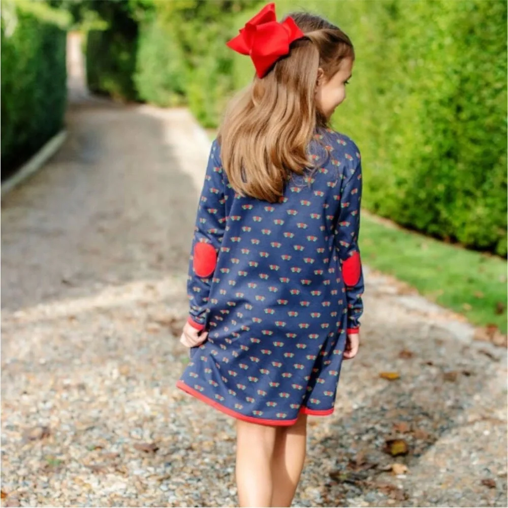 The Beaufort Bonnet Co. Navy Red Tatum’s Turtleneck Dress TBBC Girls Size 10